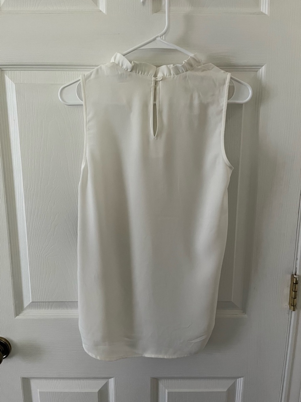 Halogen Ruffle-Neck Blouse in Ivory Cloud - Picture 2 of 6